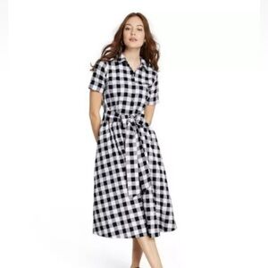 Lisa Marie Fernandez For Target Button Front Shirt Dress Gingham